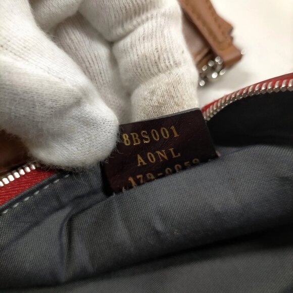 Fendi Cosmetic Pouch Red Leather 308-082325 - Picture 15 of 16